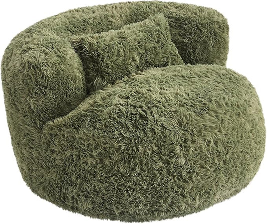CHITA Compact Expandable Lounge Chair with Pillow Ideal for Living Room Olive