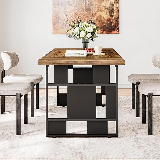 71 Inch Large Executive Desk Heavy Duty Computer Desk with Extra Thick Wooden Tabletop and Metal Frame Modern Workstation Writing Study Desk for Home Office Study Room