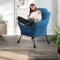Comfy Modern Lazy Accent Chair with Side Pocket Lounge Armchair for Living Room Leisure Reading Sofa Chair for Bedroom Dorm &amp Office