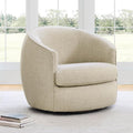 CHITA Swivel Barrel Chair Modern Comfy FSC Certified Upholstered Accent Chair for Living Room Fully Assembled Oatmeal