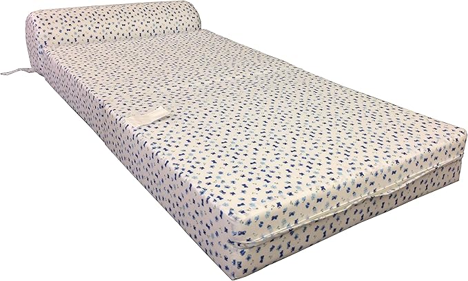 D&ampD Futon Furniture Sleeper Chair Folding Foam Beds Portable Studio Guest Sofa Bed 6 x 32 x 70 Butterflies Blue
