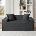 Cloud Loveseat Sofa Small Couch Boneless Couch with Cup Holders &amp Side Pocket Comfy Foam Bean Bag Sofa Chair Modern Fluffy Couches for Living Room Bedroom Small Space No Assembly(Grey 61.02