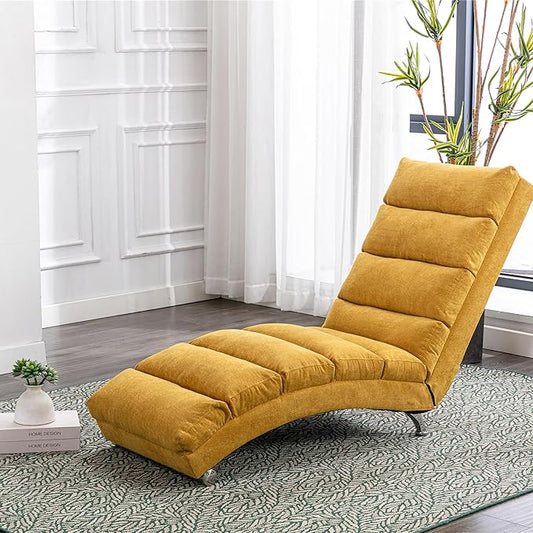 Electric Massage Chaise Lounge for Living Room Bedroom Linen Ergonomic Recliner Chair with Remote Control 5 Modes Massage