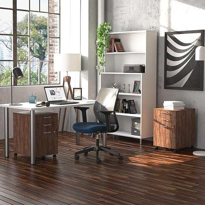 Union &amp Scale Essentials Mobile Pedestal File Left Or Right 3-Drawers: Box/Box/File Legal/Letter Espresso 15.6 X 21.3 X 24.3