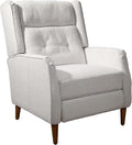 Fat Ant Wingback Pushback Recliner Chair Modern Upholstered Living Room Chair Fabric Single Sofa Recliner Seat Club Chair Home Theater Seating for Living Room Bedroom Off White