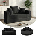 Casaphoria Modern Futon Sofa Bed67 Inch Wide Folding Couch with Wide Armrests and PillowsConvertible Lounger for ApartmentGuest RoomDaybed(Black)