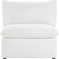 CHITA Modern Down Filled Upholstered Middle Armless Sofa for Sectional Modular Couch Cream