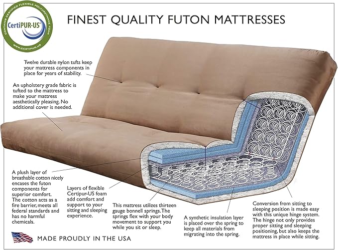 Kodiak Furniture Phoenix Futon Suede Gray