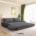 73.2‘’ Queen Size Sofa Bed Corduroy Loveseat 3-in-1 Convertible Sleeper Sofa Couch Love Seat Pull Out Sofabed Space Saving Gray