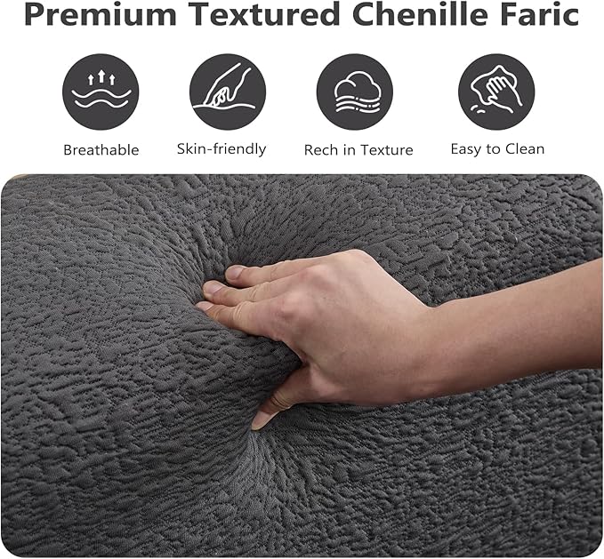 114 Oversized Boneless Couch with Moveable Ottoman Cloud Sectional Couches with Deep Seat 3 seat Modular Sofa Memory Foam Couch with Throw Pillow No Assembly Required Grey