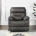 Steve Silver Co Rudger Upholstered Manual Gray Manual Recliner Microsuede Transitional Living Room Home Theater Seating Recliner Chair/Single Sofa 37.5 D x 35.5 W x 41.75 H Grey