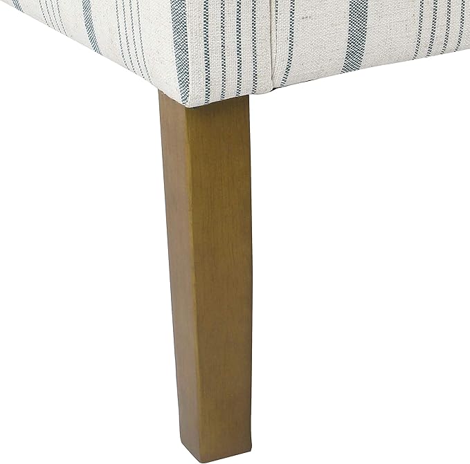 Homepop Home Decor Upholstered Classic Swoop Arm Accent Chair Accent Chairs for Living Room &amp Bedroom Decorative Home Furniture Ivory &amp Gray Stripe