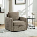 KEIKI Modern Upholstered Swivel Accent Armchair with Storage Tufted Lounge Chair for Reading Corners
