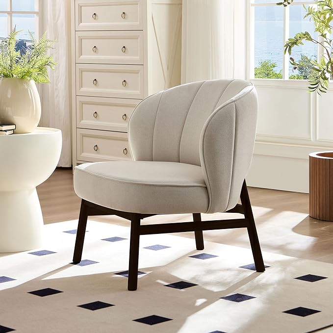 Ash Wooden e Upholstered Lounge Shell ChairModern Chair 1PC Comfor Chairs for Living RoomCoffee ShopOffice