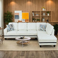 L-Shaped Combination Sofa Set Luxurious Synthetic Leather Living Room Sofa Suitable for Living Rooms Bedrooms Apartments and Offices