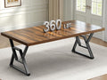 70.8 Large Executive Desk - Computer Office Desk Workstation Modern Business Writing Table with Sturdy Metal Legs for Home Office (Walnut/Black)