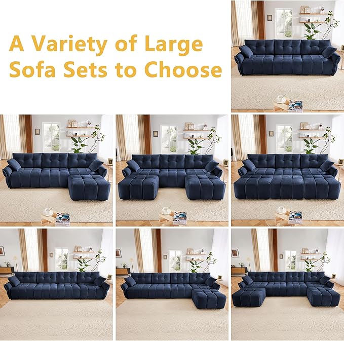 mikibama Oversized Modular Sectional Sofa78 Chenille Loveseat Sofa CouchModern 2 Seater Sofas Couches for Living RoomComfy Love Seat with Deep Seat for Small SpacesApartmentOffice(Blue)