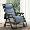 DoCred Comfy Folding Recliner Chair for Bedroom Living Room &amp Patio - Ice Touch Lounge Chair with Removable Tray for Indoor Outdoor