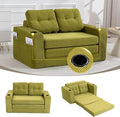 40 Folding Sofa Bed 2 in 1 Convertible Futon Sleeper Chair with Armrest &amp Backrest Comfy Chenille Cloud Floor Couch Single Sofa Chair Lounge for Living Room Bedroom (Z-Olive)