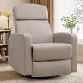 Power Swivel Recliner Chairs for Adults Electric Glider Rocking Chair Nursery Glider Recliner Nursery Chair with Classified Side Pocket Nursery Rocking Chairs with USB and Type-C Ports