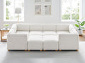 VANOMi Oversized Modular Sectional Sofa Sleeper Sectional Couches for Living Room 8 Seats Modular Sofa with Reversible Chaises Cream White