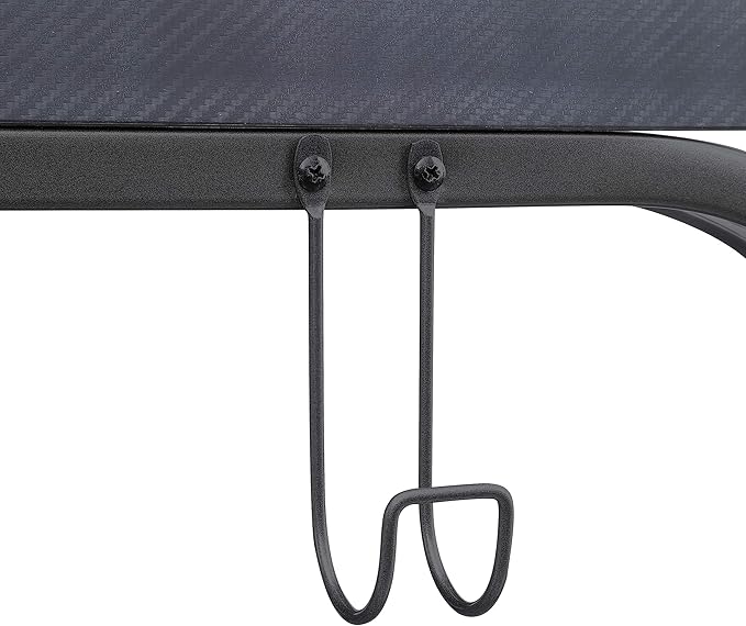 OSP Home Furnishings Reload Gaming Desk with Wireless Charging USB Power Hub and Remote Controlled RGB LED Lights Matte Grey Carbon Fiber