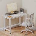43'' Home Office Desk Modern Computer Desk 43.3X 23.6x29.5 inches PC Table with Thicken Frame Industrial Style Sturdy Metal Frame Furniture for Writing Gaming Grey Oak+White