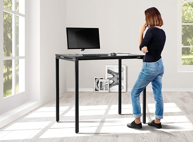 OSP Home Furnishings Prado Home Office Writing Desk 48 Inches 42 Inches 48-inches Wide x 42-inches High Black