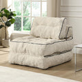 Ball &amp Cast Folding Sofa BedConvertible Sleeper Chair with Pillow &amp Back SupportFoldable Mattress with Back SupportPortable Futon Sofa Bed for Living Room BedroomBeige