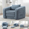 40 Folding Sofa Bed 2 in 1 Convertible Futon Sleeper Chair with Armrest &amp Backrest Comfy Chenille Cloud Floor Couch Single Sofa Chair Lounge for Living Room Bedroom (Light Blue)