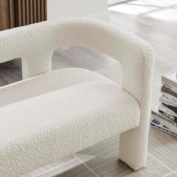 Modway EEI-6477-IVO Kayla Boucle Upholstered Loveseat Ivory
