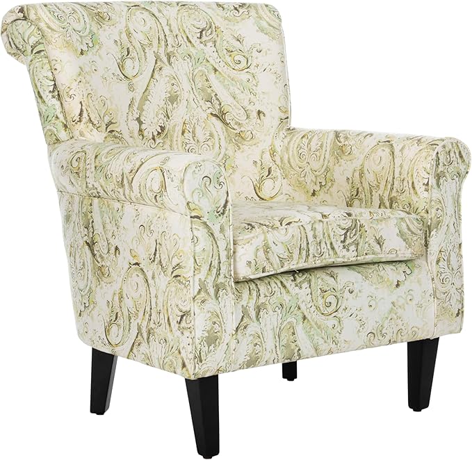 Safavieh Mercer Collection Hazina Wood Grey and Espresso Club Chair