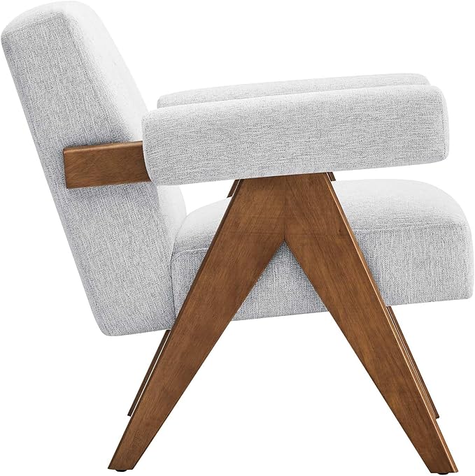 Modway EEI-6503-HLG Lyra Fabric Armchair Light Gray Fabric
