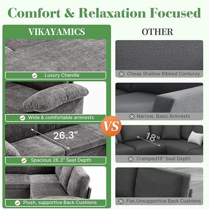 Modular Sectional Sofa with Pull Out Bed Sleeper Sofa L Shaped with Storage Sectional Couch for Living Room Convertible Sofa Bed with Removable Sofa Cover(5 Seats Grey)