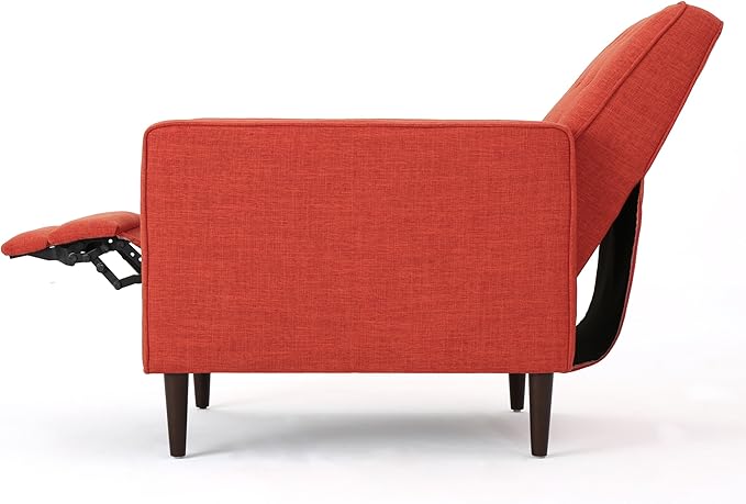 Christopher Knight Home GDFStudio Christopher Knight Home Mervynn Mid-Century Modern Fabric Recliners 2-Pcs Set Orange