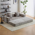 Folding Sofa Bed Modular Sectional Cloud Couch Convertible Sleeper Sofa Bed with Pillow Back Support Armrest for Living Room Bedroom Lounge No Assembly Required Chenille(Light Grey)