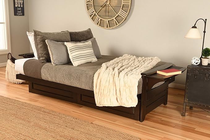 Kodiak Furniture Phoenix Futon in Espresso Finish with Storage Drawer