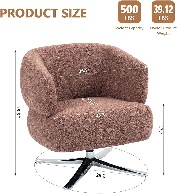 360 Swivel Recliner Chairs for Adults Lazyboy Recliner Chair with Adjustable Backrest and FootrestChenille Small Recliners for Small Spaces Living Room Bedroom (Red)