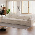 140’’ Oversized Boneless Couch for Living Room Cloud Couch Modular Sectional Free Combination with Washable Cushion Cover No Assembly Required White (4-Seat)