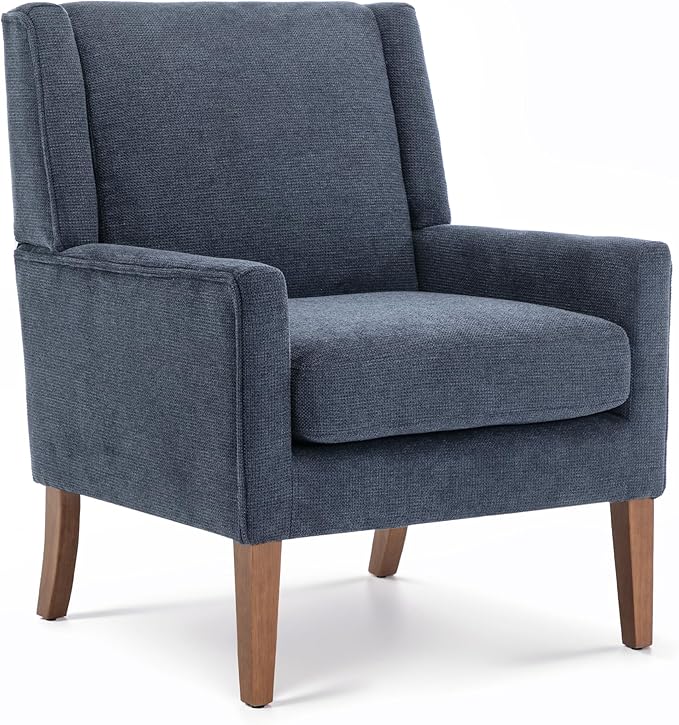 Accent Chairs for Living Room Mid-Century Wooden Fabric Living Room Chairs Arm Chair Side Chairs for Living Room Bedroom Reading Nook