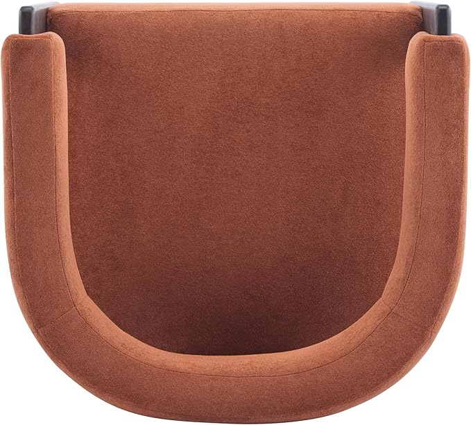 Christopher Knight Home Nettie Modern Accent Chair for Living Room Velvet Fabric Single Lounge Sofa Chair with Wooden Frame Comfy Reading Chair for Bedroom Lounge Armchair with CushionBurnt Orange