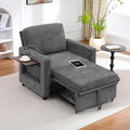 3 in 1 Folding Convertible Sleeper Sofa Bed Pull Out Couch with Side PocketsUSB PortSide TableLoveseat Sofa Bed with Adjustable Backrest for Living Room Bedroom 66 Darkgrey 1 SEAT