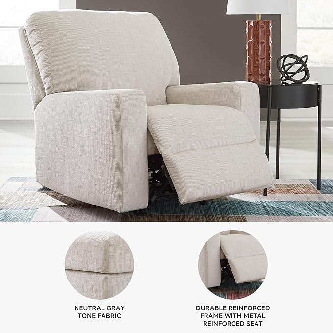Signature Design by Ashley Aviemore Casual Rocker Recliner Light Gray