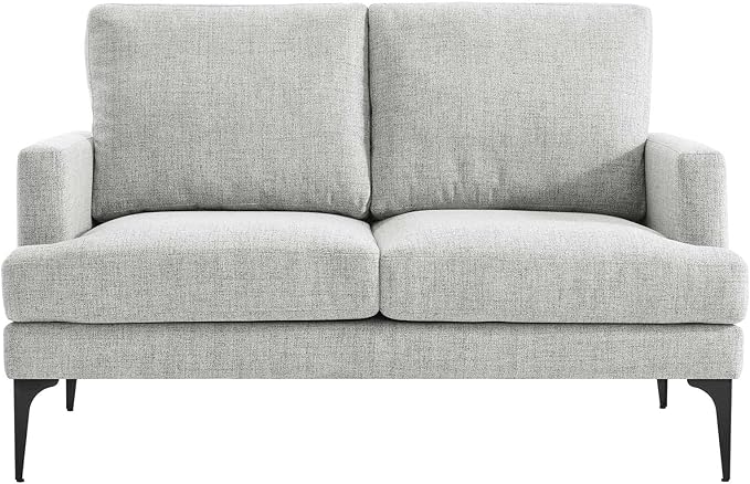 Modway EEI-6006-LGR Evermore Upholstered Fabric Loveseat Light Gray