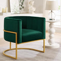 Velvet Lazy Chair Accent Reading Chair Cozy Lounge Chair with Armrest Leisure Mid-Century Modern Chair Armchair for Living Room Bedroom Dorm Jade