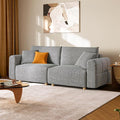 LINSY HOME Cloud Couch Sectional Modular Sofa Sectionals for Living Room Bedroom 91 2 Seater Love Seat Couch Deep Seat Cozy Couch Luxury Chenille Sofas Grey