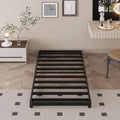 3 inch Low Twin XL Bed Frames with Rounded Corner Heavy Duty Metal Easy Assembly Noise Free Black