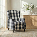 Mid Century Modern Wingback Recliner Chair Upholstered Push Back Recliner Sofa Lounge Armchair for Living Room Home Theater Accent Chairs Recliners Couches