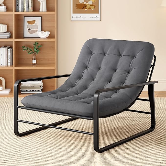 Soohow Accent Chair Sherpa Arm Chair for Living Room Mid Century Modern Accent Chairs Boucle Reading Bedroom Chair