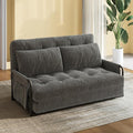 WLIVE Futon Sofa Bed Floor Chair with Adjustable Backrest Bean Bag Bed for Adults with Armrest Pillow Low Profile for Living Room Reading Bedroom Loveseat Grey